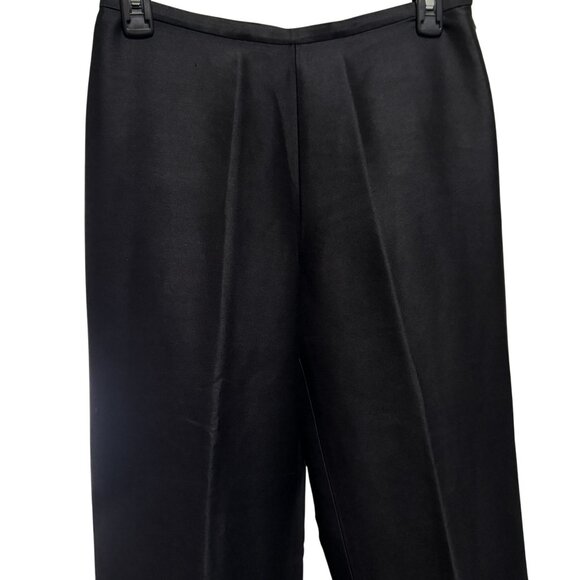 Bloomingdales Womens Black Silk & Wool Lined Pants Sz 4 Straight Leg Classy NWT - Picture 2 of 5